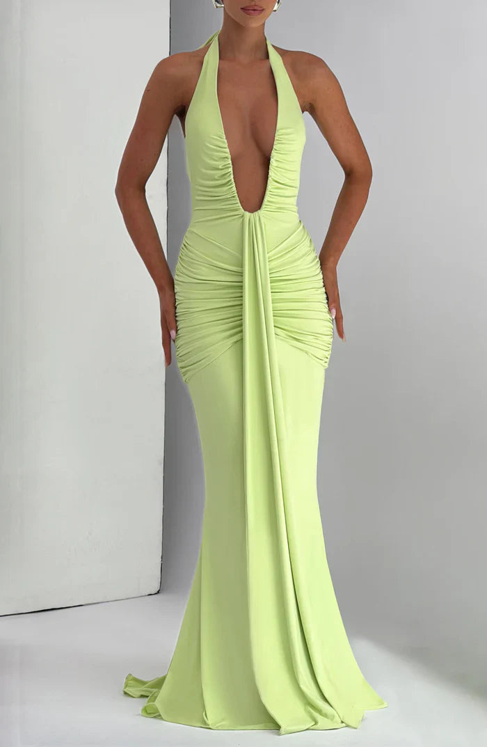 ROSETTA MAXI DRESS - LIME