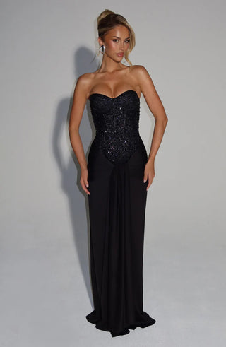 CARINA MAXI DRESS - BLACK
