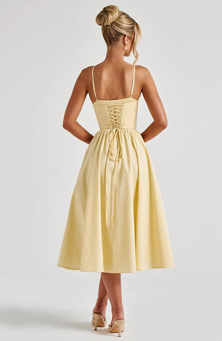 MARIELLA MIDI DRESS - YELLOW