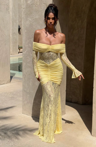 SAULINE MAXI DRESS - YELLOW