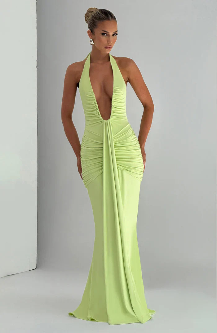 ROSETTA MAXI DRESS - LIME