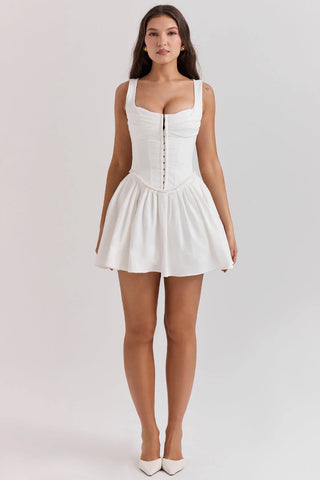 CARMEN MINI DRESS - WHITE