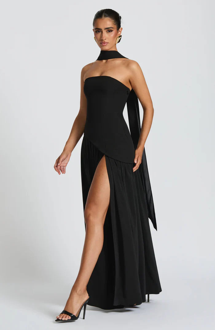 MALIYAH MAXI DRESS  - BLACK