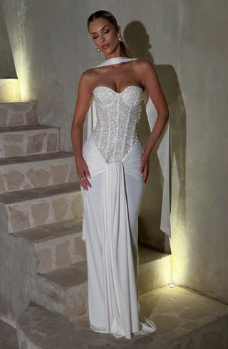 CARINA MAXI DRESS - WHITE