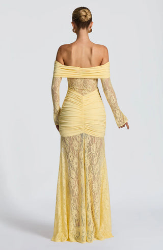 SAULINE MAXI DRESS - YELLOW