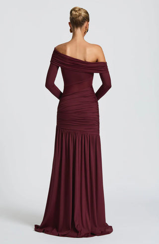 ETTALIE MAXI DRESS - BURGUNDY