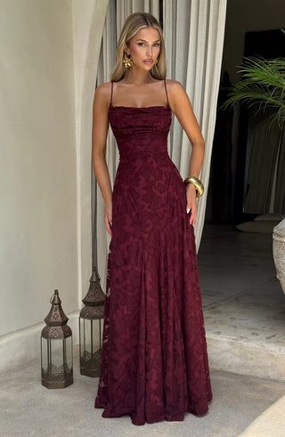 FRANCIS MAXI DRESS - WINE