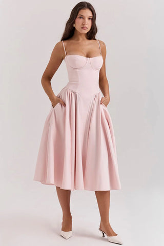 PENELOPE MIDI DRESS - LIGHT PINK