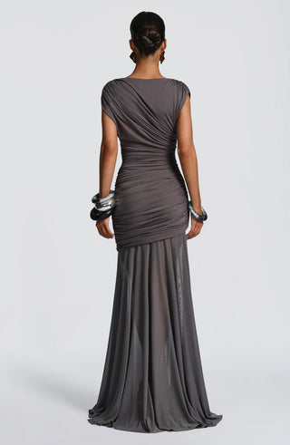 DEMELZA MAXI DRESS - CHARCOAL