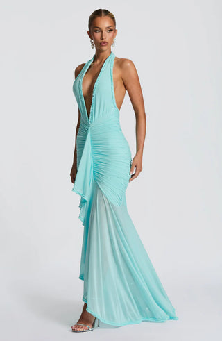 ONSI MAXI DRESS - AQUA