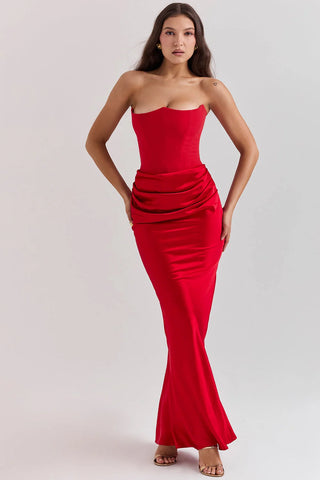 ROSALIND MAXI DRESS - RED