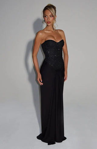 CARINA MAXI DRESS - BLACK