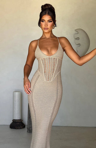 XANTHE MAXI DRESS - BEIGE