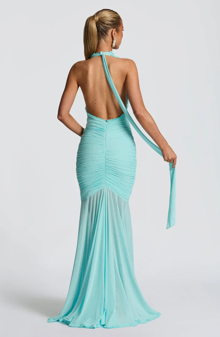 ONSI MAXI DRESS - AQUA
