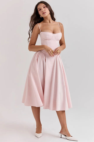 PENELOPE MIDI DRESS - LIGHT PINK