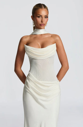 LIORA MAXI DRESS - WHITE