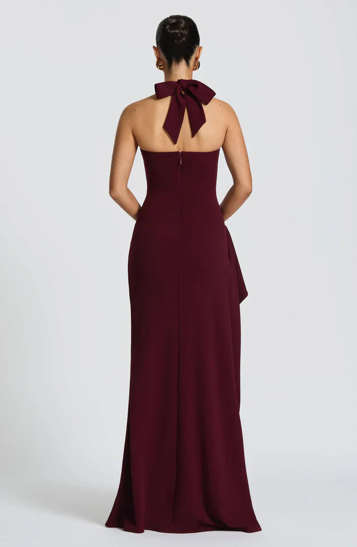 GENETTE MAXI DRESS - BURGUNDY