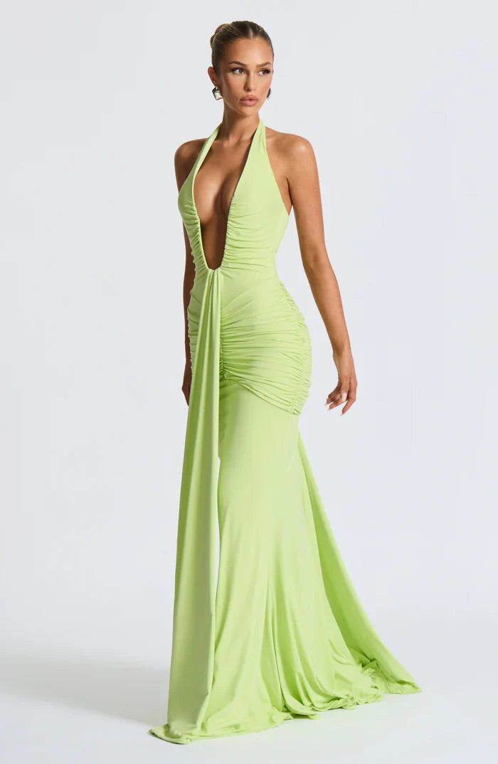 ROSETTA MAXI DRESS - LIME