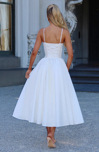 EMERSON MIDI DRESS - WHITE