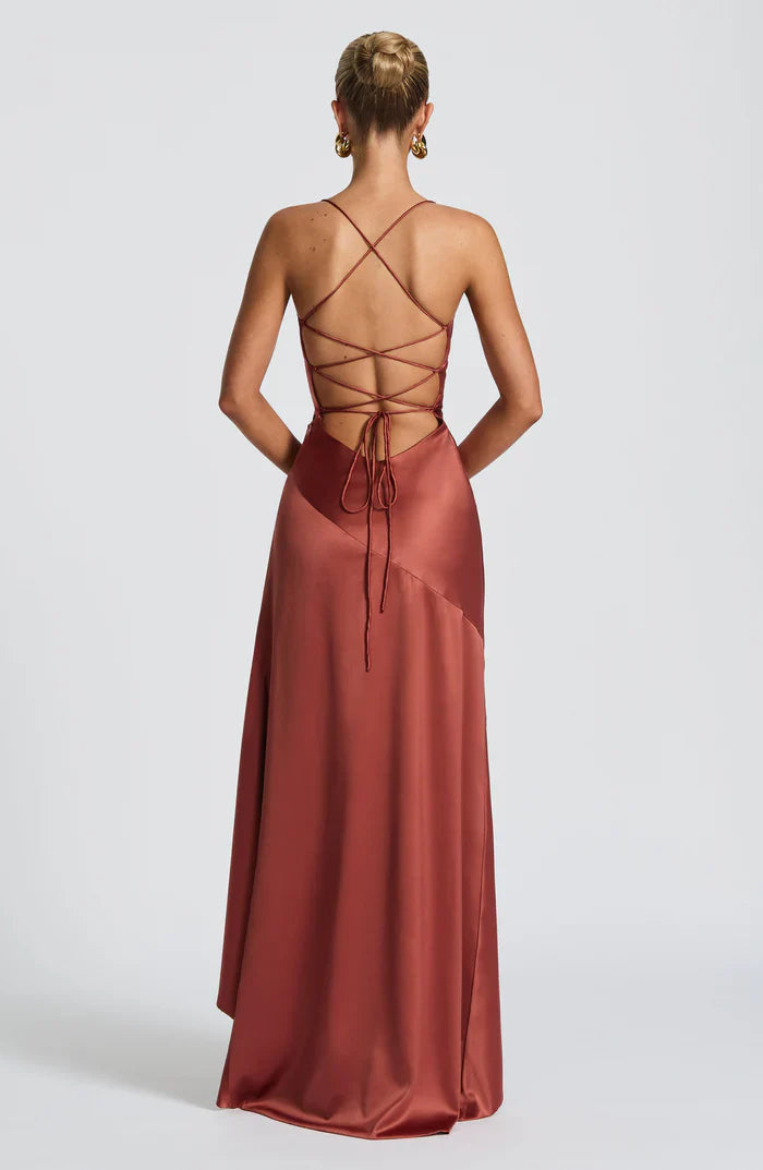 SAMIRA MAXI DRESS - COGNAC