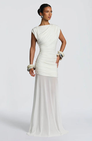 DEMELZA MAXI DRESS - WHITE