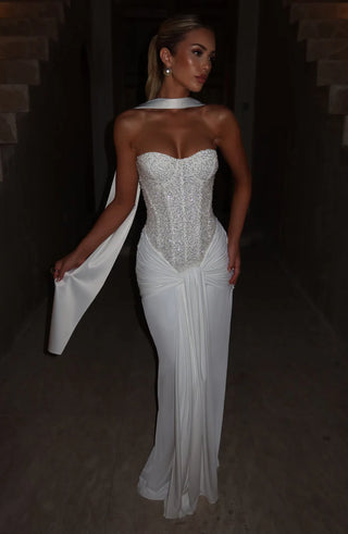 CARINA MAXI DRESS - WHITE
