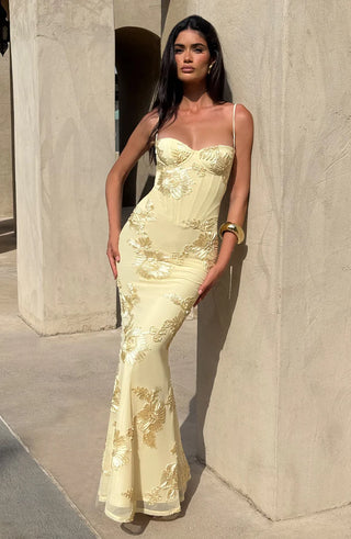 NEFERTITI MAXI DRESS - YELLOW