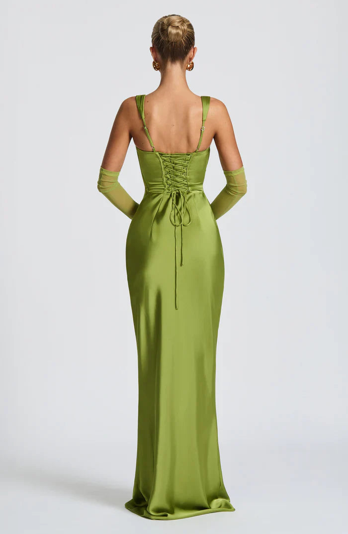 CALANTHE MAXI DRESS - OLIVE