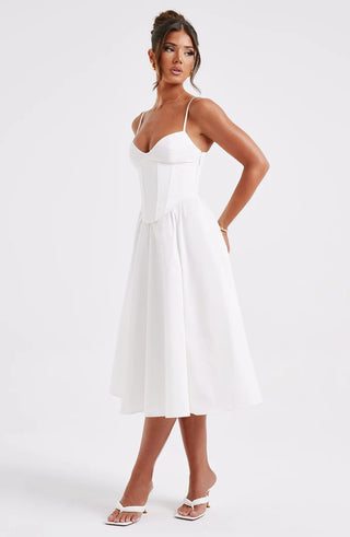 MARIELLA MIDI DRESS - WHITE
