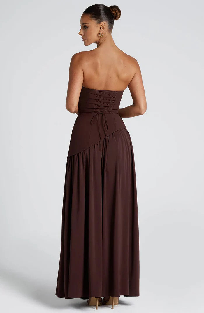 MALIYAH MAXI DRESS  - BROWN