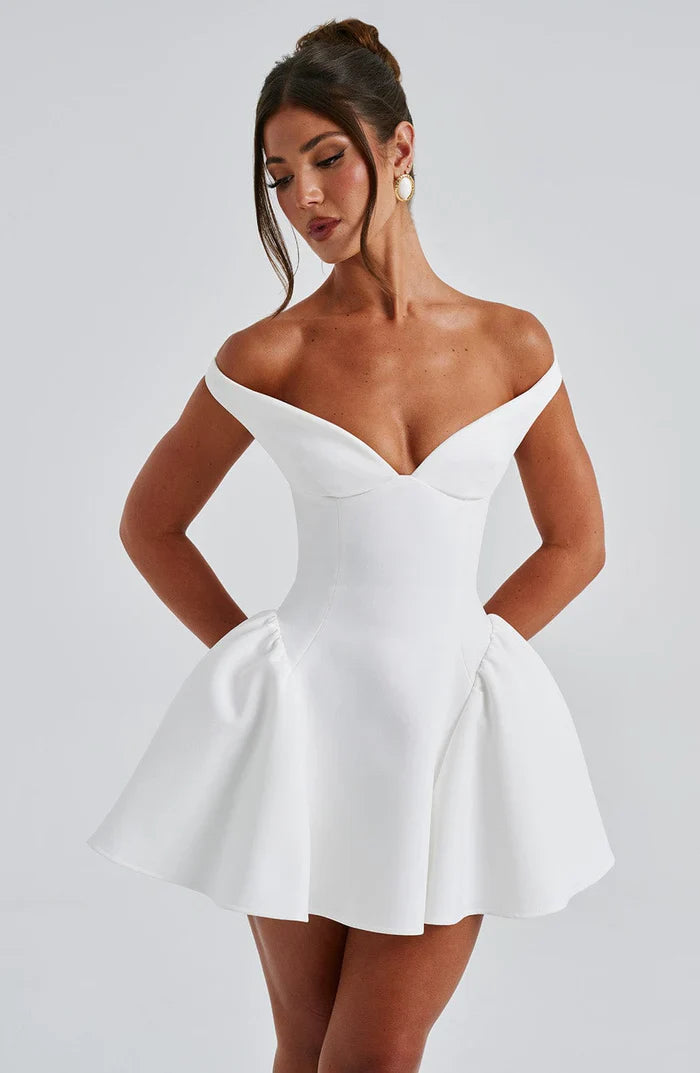 MARLA MINI DRESS - WHITE