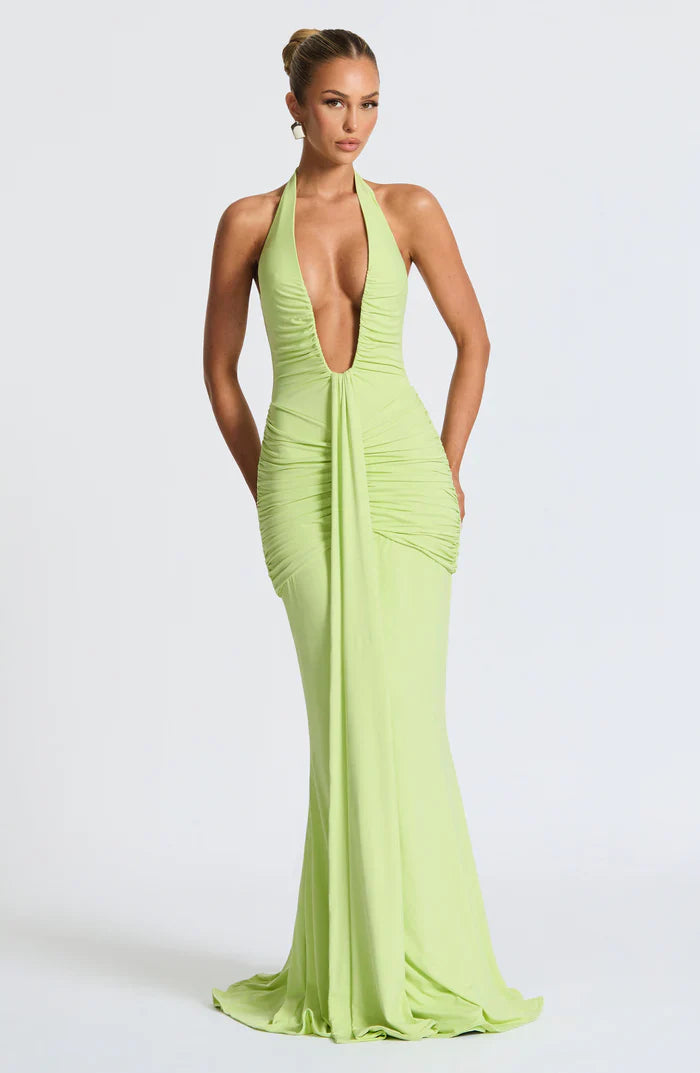 ROSETTA MAXI DRESS - LIME