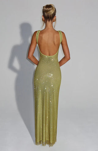 PETRA MAXI DRESS - OLIVE