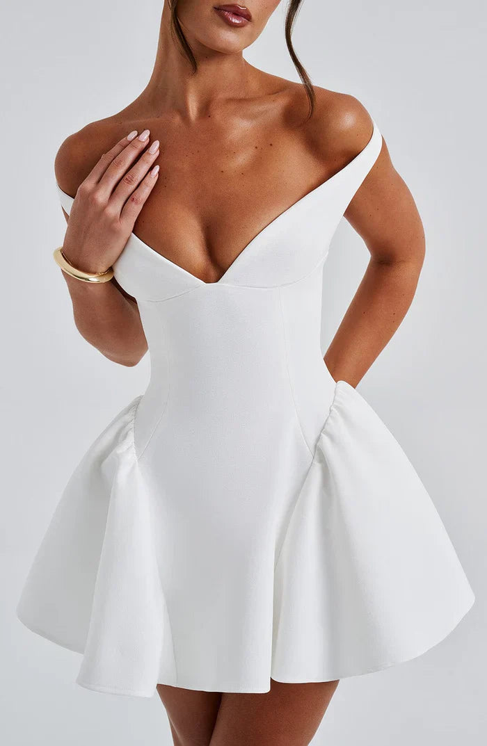 MARLA MINI DRESS - WHITE