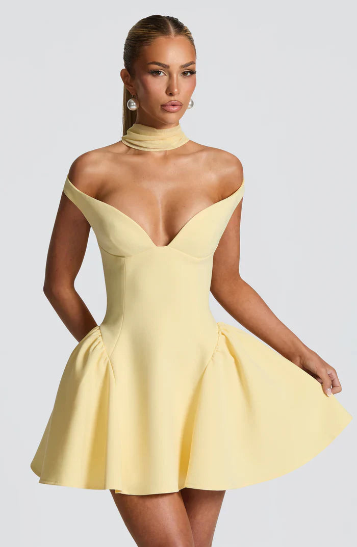 MARLA MINI DRESS - YELLOW