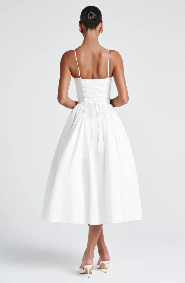 EMERSON MIDI DRESS - WHITE