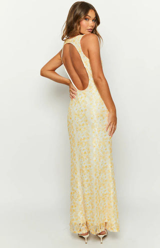 BLOSSOM MAXI DRESS - YELLOW