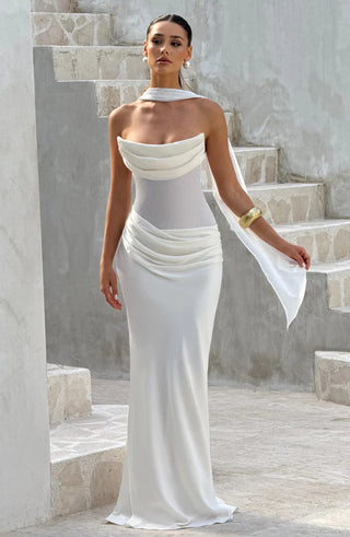 LIORA MAXI DRESS - WHITE