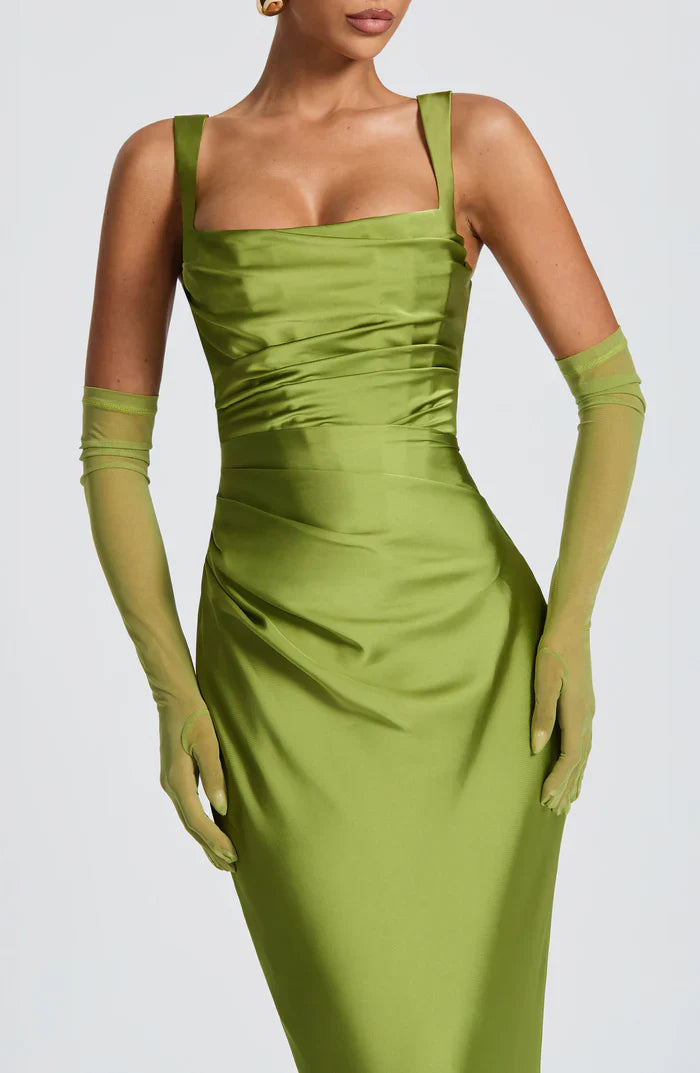 CALANTHE MAXI DRESS - OLIVE