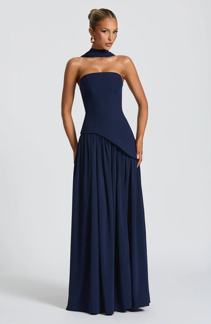 MALIYAH MAXI DRESS  - NAVY