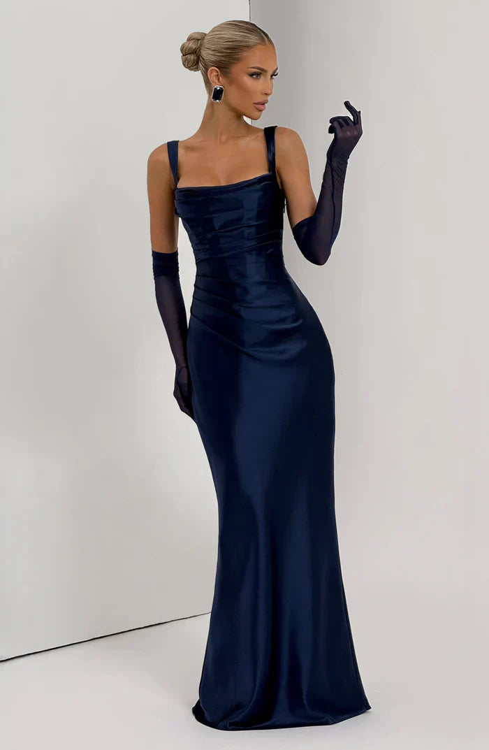CALANTHE MAXI DRESS - NAVY