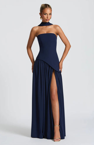 MALIYAH MAXI DRESS  - NAVY