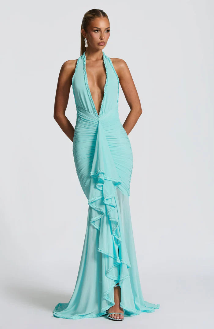 ONSI MAXI DRESS - AQUA
