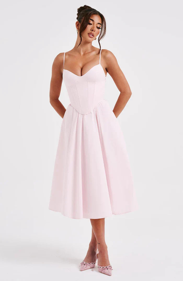 MARIELLA MIDI DRESS - PINK