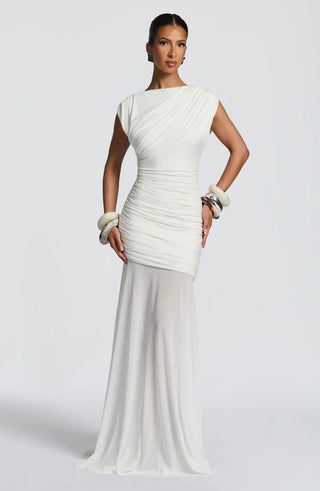 DEMELZA MAXI DRESS - WHITE