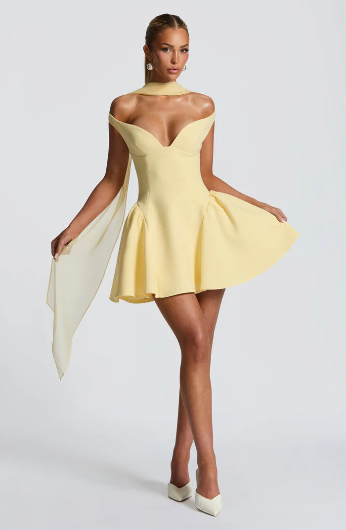 MARLA MINI DRESS - YELLOW