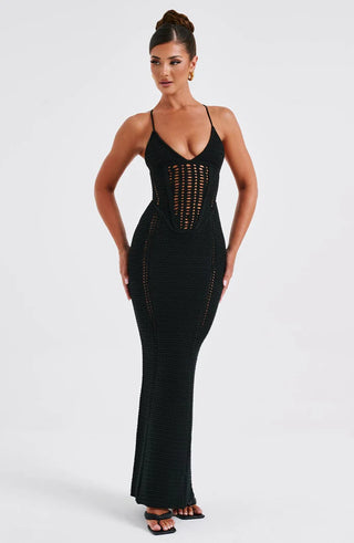 XANTHE MAXI DRESS - BLACK