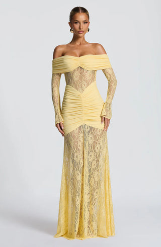 SAULINE MAXI DRESS - YELLOW