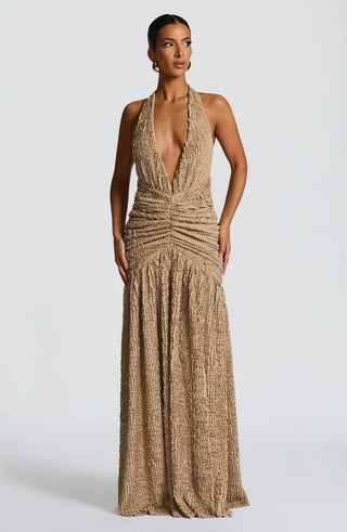 MINERVA MAXI DRESS - BEIGE