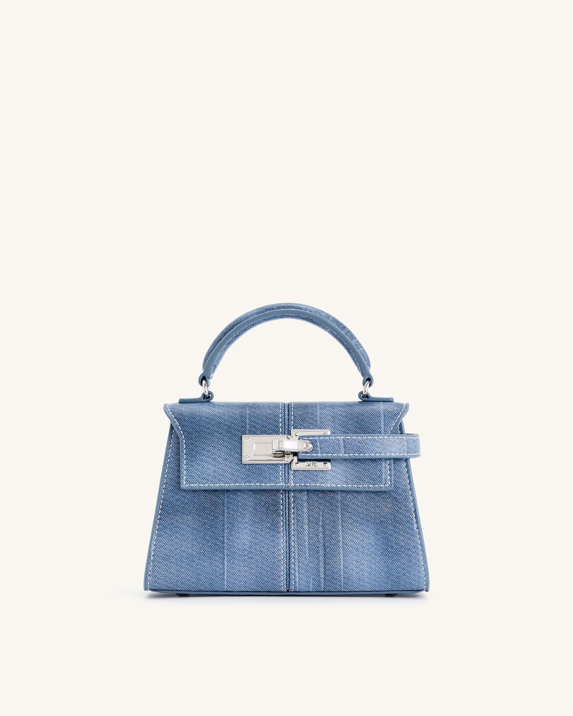 ELISE TOP HANDLE BAG - LIGHT BLUE